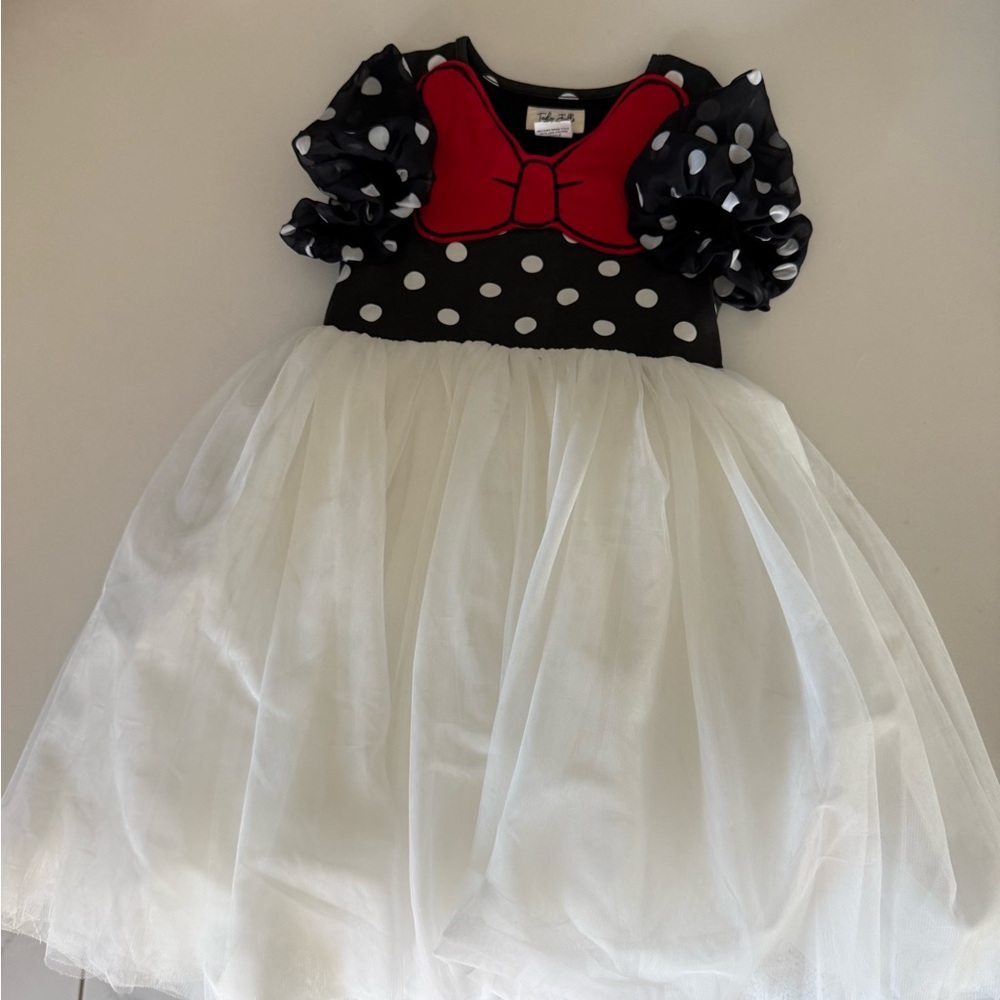 Polka Dot Kids Dress with Red Bow